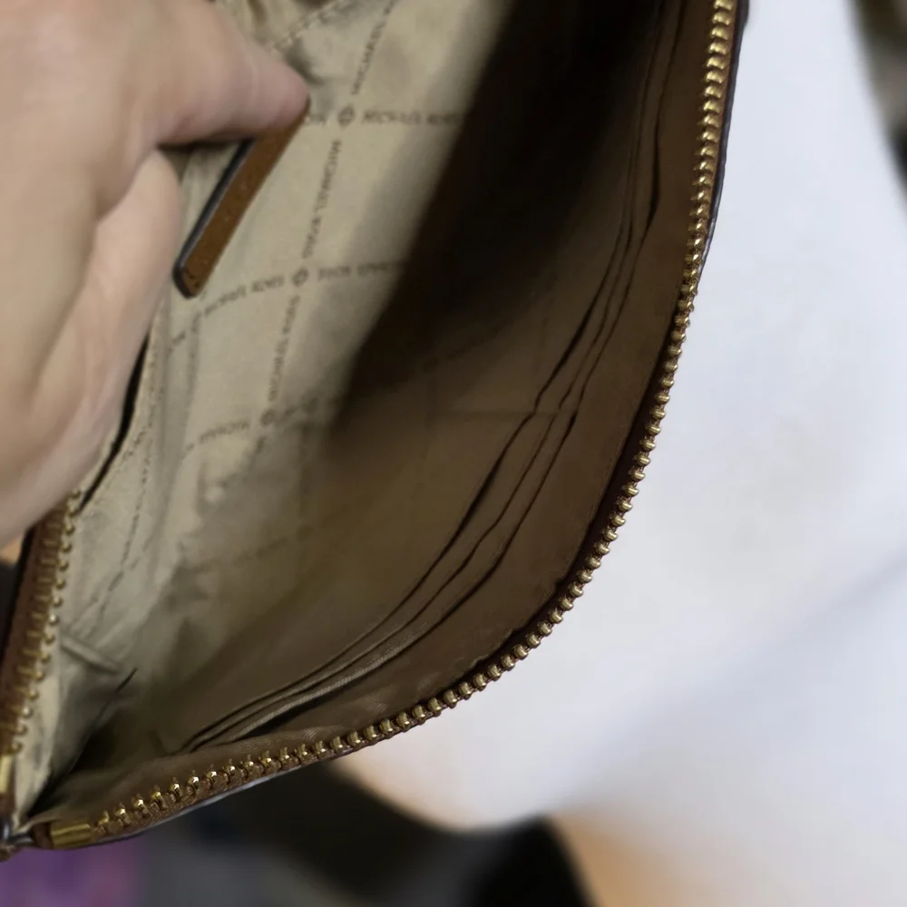 Michael Kors Brown Leather Wristlet Clutch - Picture 4 of 4